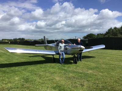 Stewart Read and John Northey's latest build project (2022) G-CFRY Zenair 601 UL now permitted and flying from Westonzoyland